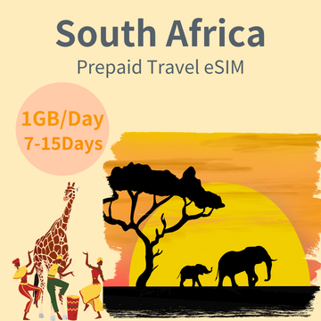 South Africa travel, South Africa prepaid travel eSIM, get connected, roaming, mobile internet