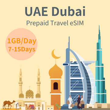 Dubai travel, Dubai prepaid travel eSIM, get connected, roaming, mobile internet